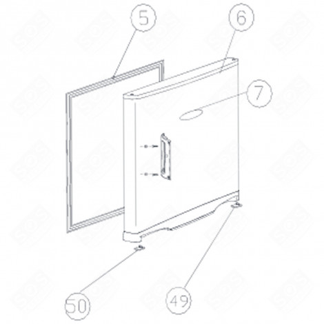 TÜRDICHTUNG KÜHLGERÄT (KENNZEICHNUNG 5) KÜHLSCHRANK, GEFRIERSCHRANK - AS0004200