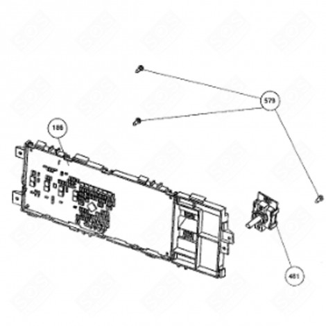 ELEKTRONISCHE KARTE, PROGRAMMIERMODUL (KENNZEICHEN 186) WASCHMASCHINE - 2822270273