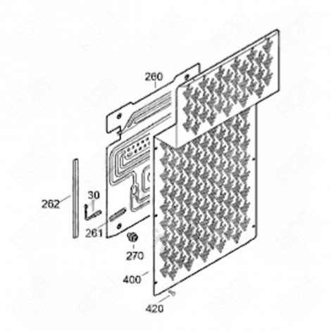 KOMPLETTER VERDAMPFER (KENNZEICHEN 260) KÜHLSCHRANK, GEFRIERSCHRANK - 9873013