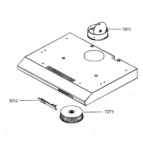 ORIGINAL-BEDIENELEMENT MIT BEZUGSNUMMER 3012 DUNSTABZUGSHAUBE -  480122100652, C00392095