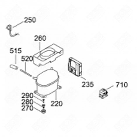 ELEKTROVENTIL (KENNZEICHNUNG 710) KÜHLSCHRANK, GEFRIERSCHRANK - 9503804