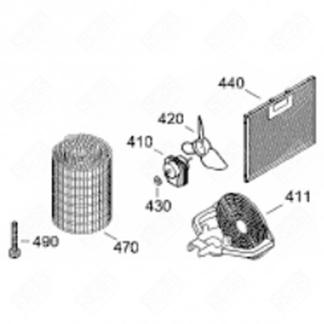 LÜFTERFLÜGEL (KENNZEICHNUNG 420) KÜHLSCHRANK, GEFRIERSCHRANK - 6299699