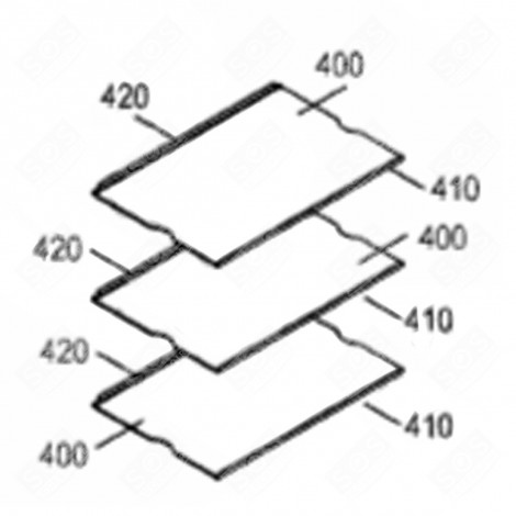 KOMPLETTES GLAS (KENNZEICHEN 400) KÜHLSCHRANK, GEFRIERSCHRANK - 7276324