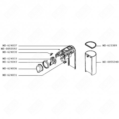 DÜSENVERKLEIDUNG (REFERENZ MS-624036) KAFFEEMASCHINE, ESPRESSOMASCHINE - MS-624036