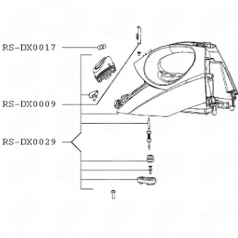 TANK GRIFF (KENNZEICHNUNG RS-DX0029) BÜGELEISEN, DAMPFBÜGELSTATION - RS-DX0029