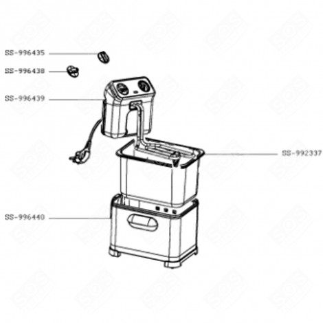 GEHÄUSE + WIDERSTAND OHNE KNÖPFE (KENNZEICHNUNG SS-996439) FRITTEUSE - SS-996439