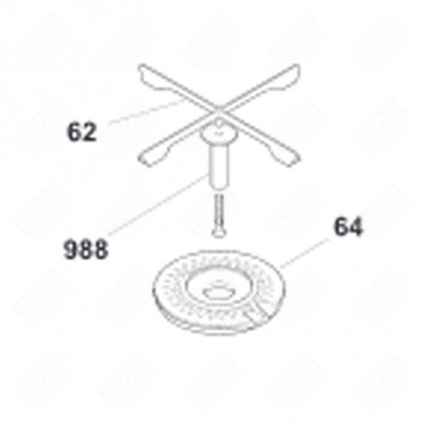 DIFFUSOR (KENNZEICHEN 988) KOCHPLATTEN, HERDPLATTEN, KOCHFELD - 42804611