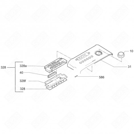 ELEKTRONISCHE PLATINE, KOMPLETTER MODUL (KENNZEICHNUNG 328) WASCHMASCHINE - 46005390