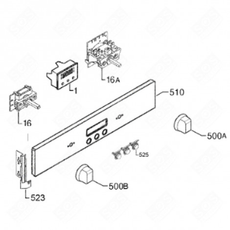 WÄHLTASTER (KENNZEICHNUNG 500B) BACKOFEN, KÜCHENHERD - 3550410801