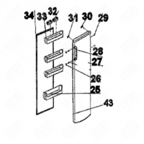 FLASCHENFACH (KENNZEICHEN 25) KÜHLSCHRANK, GEFRIERSCHRANK - 138F25