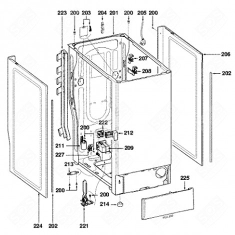 NETZKABEL (KENNZEICHNUNG 205) WASCHMASCHINE - 55X7495