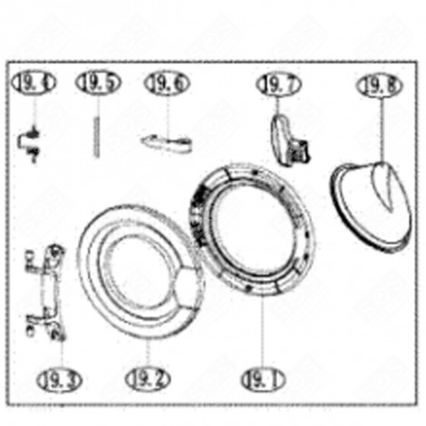 BULLAUGENRAHMEN (BEZUGSNUMMER 19.1) WASCHMASCHINE - 25401