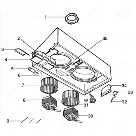 MOTOR (KENNZEICHEN 8) DUNSTABZUGSHAUBE - C00135450