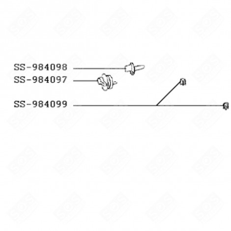 THERMOSTAT-HEBEL BEIGE (KENNZEICHEN SS-984097) FRITTEUSE - SS-984097