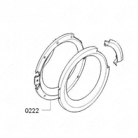 ORIGINAL-INNENFENSTERRAHMEN KENNZEICHNUNG 0222 WASCHMASCHINE - 00747529, 747529