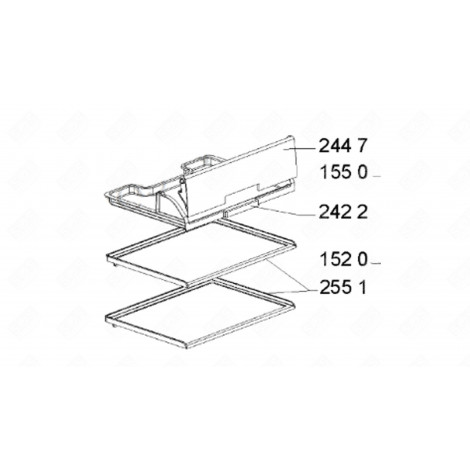 ABLAGE, REGAL (KENNUNG 255 1) KÜHLSCHRANK, GEFRIERSCHRANK - 481245088411