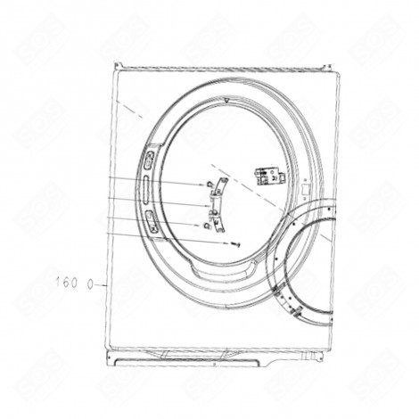 ORIGINAL-VORDERFRONT (KENNZEICHEN 1600) WASCHMASCHINE - 481010721766, C00375022