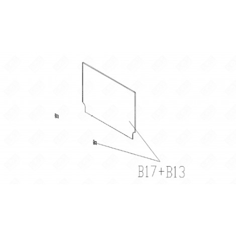 INNENGLAS (KENNZEICHNUNG B17) BACKOFEN, KÜCHENHERD - 605C50