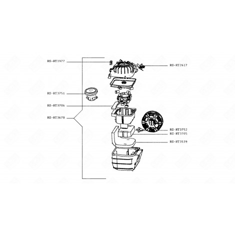 MOTOR (KENNZEICHNUNG RS-RT3751) STAUBSAUGER - RS-RT3751