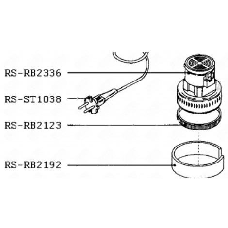 MOTOR MIT GELENKEN (KENNZEICHNUNG RS-RB2336) STAUBSAUGER - RS-RB2336