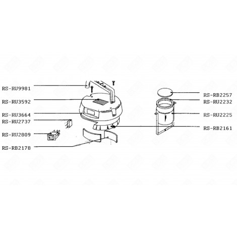 MOTORFILTER (KENNZEICHNUNG RS-RB2257) STAUBSAUGER - RS-RB2257