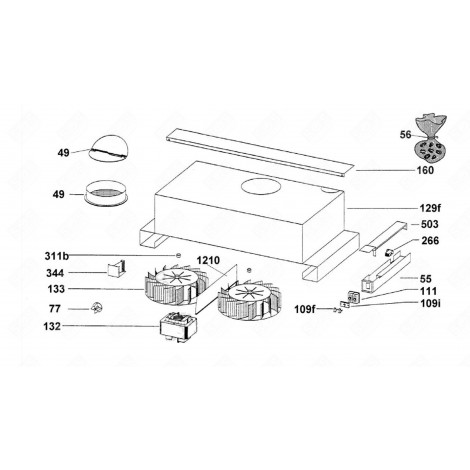 MOTOR (KENNZEICHNUNG 132) DUNSTABZUGSHAUBE - 93958205