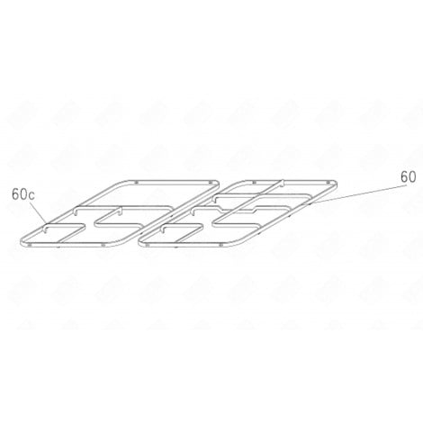 GITTER (BEZUGSNUMMER 60C) BACKOFEN, KÜCHENHERD - 93758662