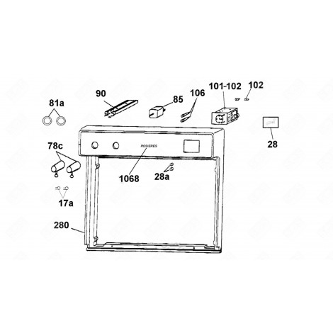 PROGRAMMIER-HEBEL (KENNZEICHEN 28A) BACKOFEN, KÜCHENHERD - 93754661