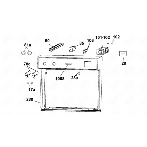 THERMOSTAT-HEBEL (KENNZEICHEN 78C) BACKOFEN, KÜCHENHERD - 93754166