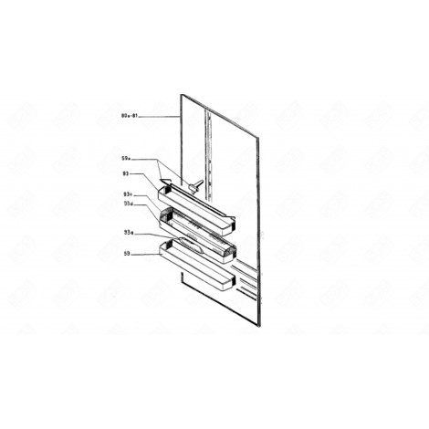 TÜRFACH KLEINE TÖPFE (KENNZEICHEN 93) KÜHLSCHRANK, GEFRIERSCHRANK - 91601852