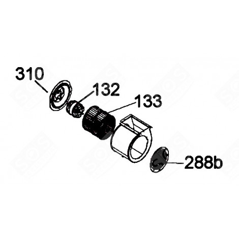 MOTOR (KENNZEICHNUNG 132) DUNSTABZUGSHAUBE - 49019593