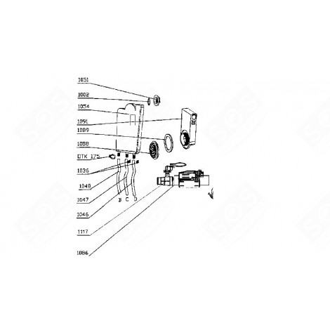 DRUCKSCHALTER MIT SCHLAUCH (KENNZEICHNUNG 1117) GESCHIRRSPÜLER, SPÜLMASCHINE - 480A31