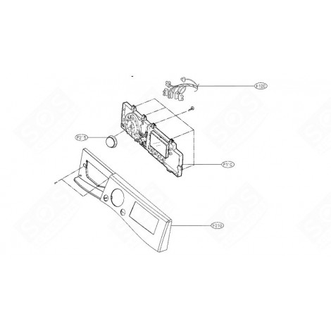 STEUERPANEEL KENNUNG F210 WASCHMASCHINE - AGL73858829