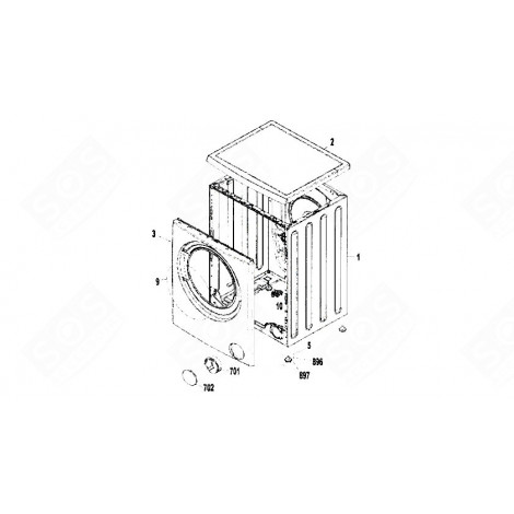 DECKEL (KENNZEICHNUNG 2) WASCHMASCHINE - 42110246