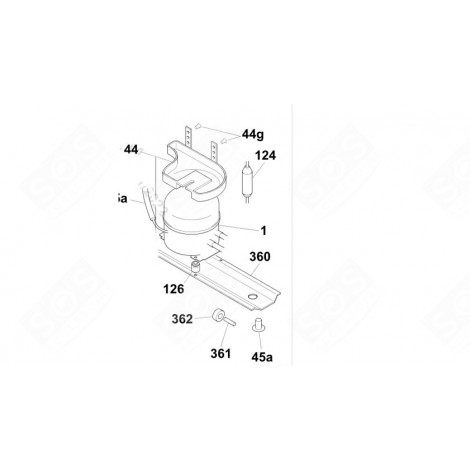 DREIWEGEFILTER (BEZUGSNUMMER 124) KÜHLSCHRANK, GEFRIERSCHRANK - 41012883