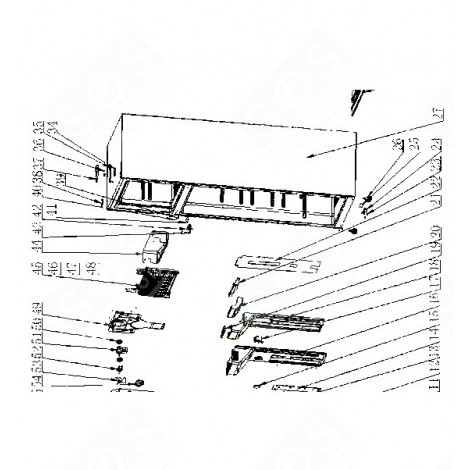 UNTERES LINKES SCHARNIER (KENNZEICHEN 24) KÜHLSCHRANK, GEFRIERSCHRANK - 203C69