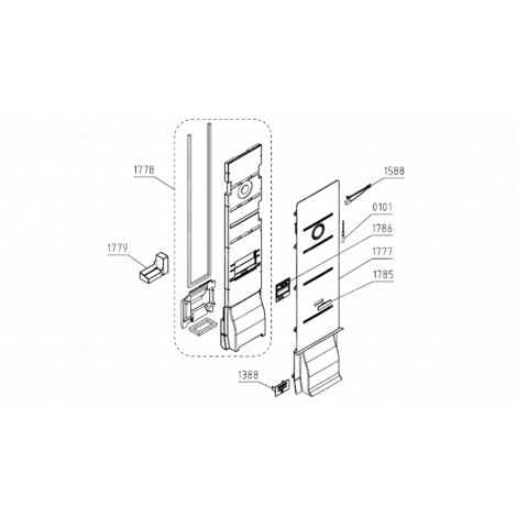 LUFTROHR MIT DICHTUNG (KENNZEICHNUNG 1778) KÜHLSCHRANK, GEFRIERSCHRANK - 820323