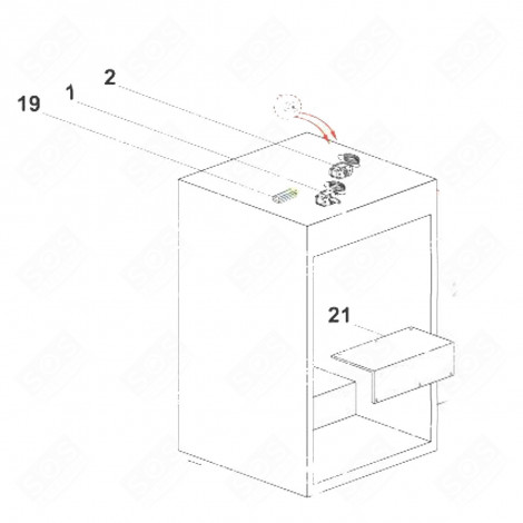 THERMOSTAT KENNZEICHNUNG 1 WEINKÜHLSCHRANK, WEINKLIMASCHRANK - 1.32.0038.00