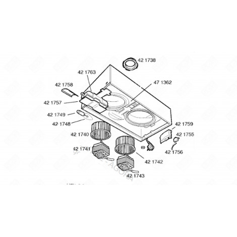 MOTOR (KENNUNG 42 1741) ORIGINAL DUNSTABZUGSHAUBE - 00421741