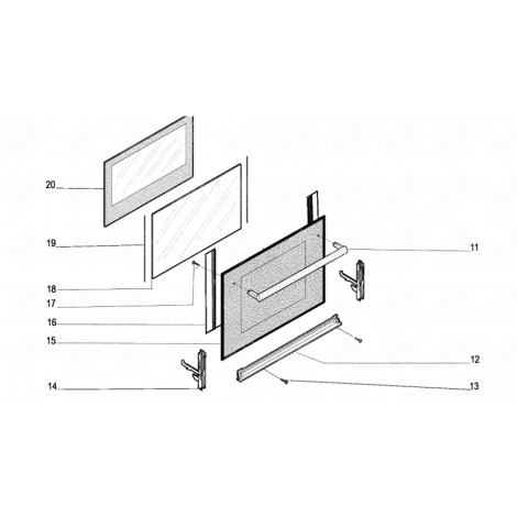 AUSSENGLAS (KENNZEICHEN 15) ORIGINAL BACKOFEN, KÜCHENHERD - C00286822, 482000031763