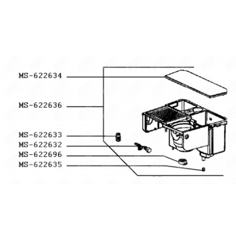 BEHÄLTER (BEZUG MS-622636) KAFFEEMASCHINE, ESPRESSOMASCHINE - MS-622636