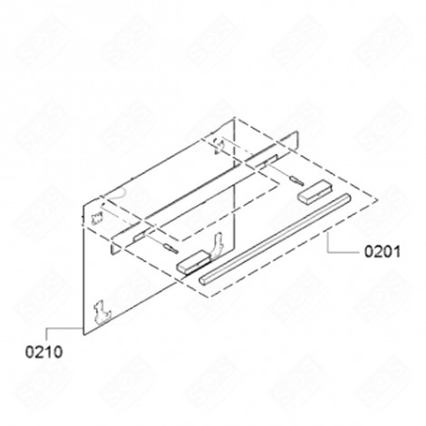 FASSADENGLAS (KENNZEICHNUNG 210) ORIGINAL BACKOFEN, KÜCHENHERD - 00772057, 772057