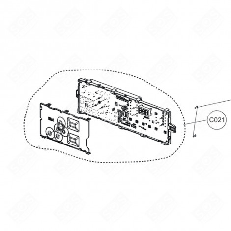 ELEKTRONISCHE KARTE, LEISTUNGSMODUL (BEZUGSZEICHEN C021) WASCHMASCHINE - 2396103400