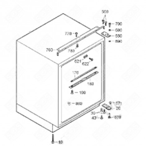 SCHLIESSHAKEN WTUES 1653-20 D (KENNUNG 621) KÜHLSCHRANK, GEFRIERSCHRANK - 7043631