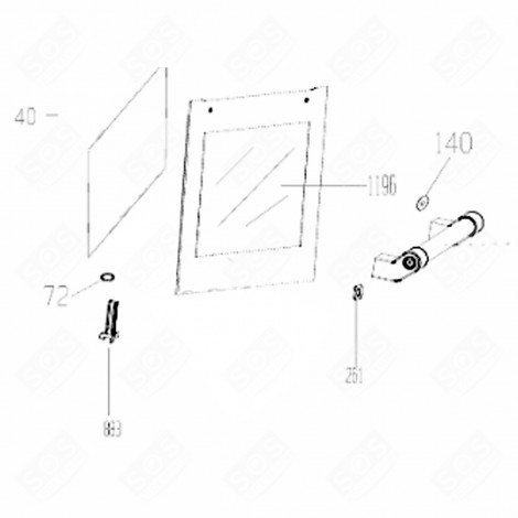 GLAS (KENNZEICHNUNG 1196) BACKOFEN, KÜCHENHERD - 210371130