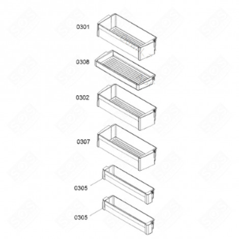 GEMÜSEBEHÄLTER (KENNUNG 031) ORIGINAL KÜHLSCHRANK, GEFRIERSCHRANK - 12009855