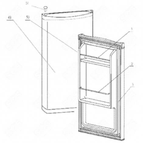 TÜRDICHTUNG (KENNZEICHNUNG 3) KÜHLSCHRANK, GEFRIERSCHRANK - 391A27