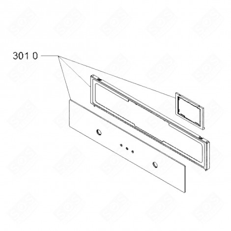 RÜCKWAND KENNUNG 3010 ORIGINAL BACKOFEN, KÜCHENHERD - 481010487057, C00439100