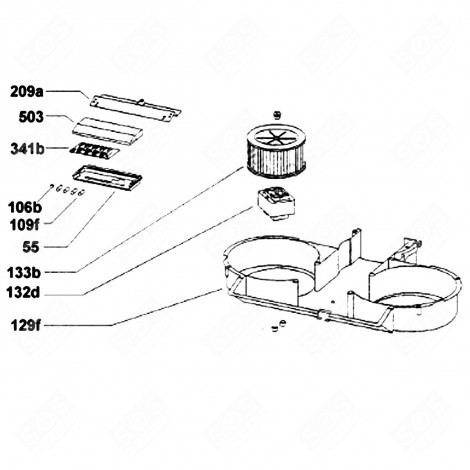 LINKER MOTOR (KENNZEICHEN 132D) DUNSTABZUGSHAUBE - 91943516