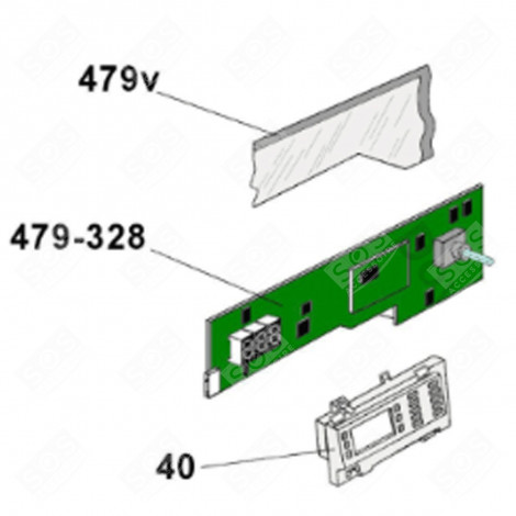 ELEKTRONISCHE KARTE, MODUL PROGRAMMIERT AB 18/34 (KENNUNG 479) WASCHMASCHINE - 49044659